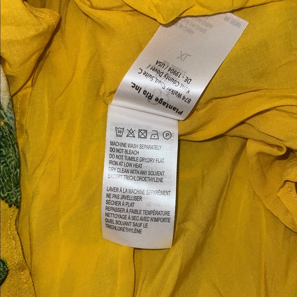 NWT originally $220 Farm Rio Long Sleeve Summer Garden Yellow Maxi Dress XL - Picture 16 of 16